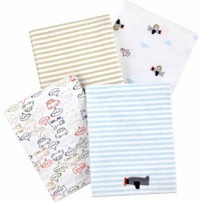 Child of Mine by Carter's Transportation Flannel Receiving Blankets, 4-Pack