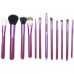 OH Fashion Makeup Brushes set  Galaxy Purple 12 Pcs Powder, Eyeshadow, Blush , Foundation , Blending , Eyeliner , Lip , Great for Highlighting & Contouring, Includes a cylindrical case for storage