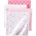 Child of Mine Newborn Baby Flannel Receiving Blanket, 4pk, Pink