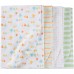 Gerber Newborn Baby Boy or Girl Unisex Flannel Receiving Blankets, 4-Pack